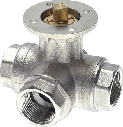 KH 3/114 TF MS, 3cestný kulový kohout, přímo montovatelná příruba G 1-1/4" Otvor T