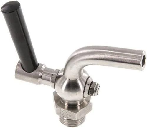 KHA 12 ES, Vypouštěcí kohout z nerezové oceli G 1/2", PN 6