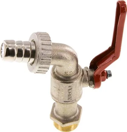 KHA 34, Mosazný kulový vypouštěcí kohout G 3/4"-19 (3/4")mm, -0,9 až 15 bar