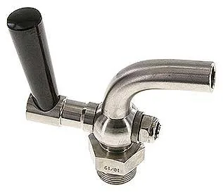 KHA 34 ES, Vypouštěcí kohout z nerezové oceli G 3/4", PN 6