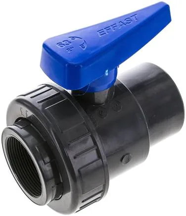 KHER 20 WASSER, Kulový kohout jednokroužkový, PVC-U / EPDM, Rp 2" (provedení na vodu)