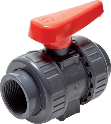 KH 30 PVCFKM, Kulový kohout, PVC-U / FKM, Rp 3" (průmyslové provedení)
