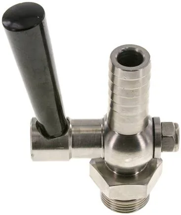 KHS 10 ES, Hadicový kohout z nerezové oceli G 1"-25 (1")mm, PN 6