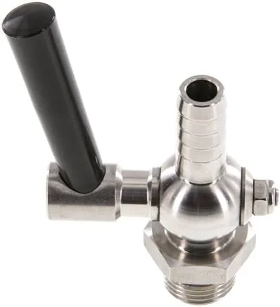 KHS 12 ES, Hadicový kohout z nerezové oceli G 1/2"-13 (1/2")mm, PN 6