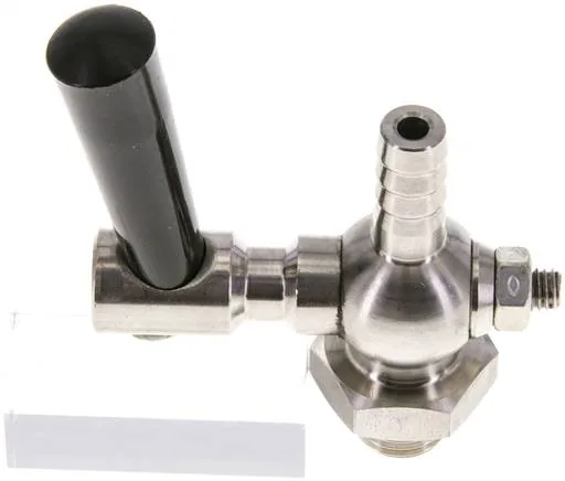 KHS 14 ES, Hadicový kohout z nerezové oceli G 1/4"-9 (3/8")mm, PN 6