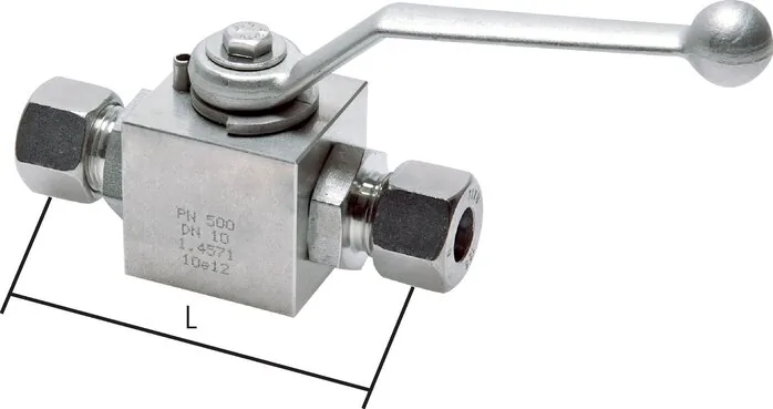 KH 28 L HD ES, Vysokotlaký kulový kohout, nerezová ocel, 28 L (M36x2), -0,999 až 160 bar