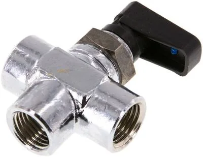 KHTC 3/14 L, 3cestný kulový kohout T, mosaz, Otvor L G 1/4", PN 20