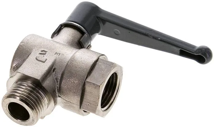 KHW 12 IA, Úhlový mosazný kulový kohout, G 1/2" (vnější/vnitřní závit), PN 20