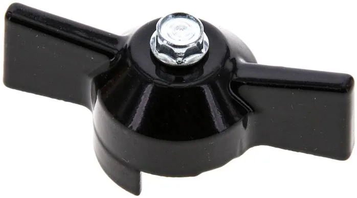 KOMBI 2 K SCHWARZ, Kombinovaná rukojeť-černá, velikost 2, Kolíková rukojeť (lakovaný hliník)
