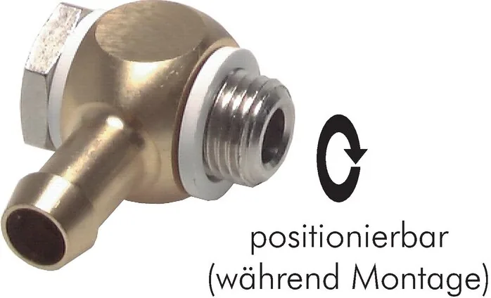 LGT 184 MS, Úhlové nátrubky se závitem, otočné, PN 16