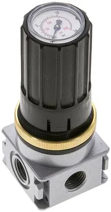 MANOREG RB 014, Regulátor s manometrem s průběžným napájením tlakem – Multifix, až 2250 l/min**