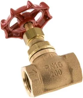 MUA 12, Hrdlový uzavírací ventil, červený bronz/mosaz, G 1/2", PN 16