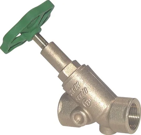 MUA 212 SS, Uzavírací ventil se zkoseným sedlem, Rp 2-1/2", PN 10, mosaz, DVGW