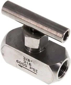 NADEL 38 ES, Jehlový uzavírací ventil, nerezová ocel, G 3/8", PN 400