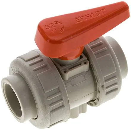 PPKH 32 FKM, Kulový kohout s navařovacím hrdlem, PP-H / FKM, 32 mm (průmyslové provedení)