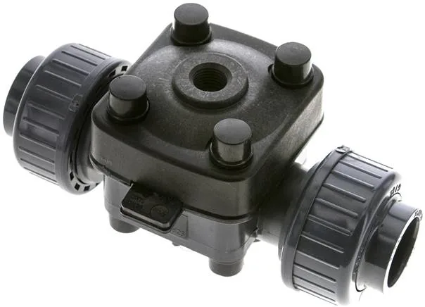 PVCMV 25 EPDM, Membránový ventil PVC (NO) PVC / EPDM, 25 mm Mufna k vlepení