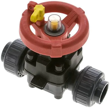 PVCMVH 25 EPDM, Membránový ventil PVC (ruční) PVC / EPDM, 25 mm Mufna k vlepení
