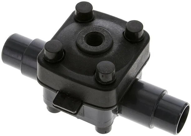 PVCMVKS 25 FKM, Membránový ventil PVC (NO) PVC / FKM, 25 mm Hrdlo k vlepení