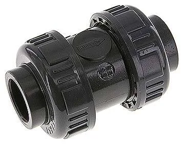PVCRUCK 25 FKM, Zpětný ventil s mufnou ke vlepení, PVC-U / FKM, 25 mm