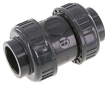 PVCRUCK 32 FKM, Zpětný ventil s mufnou ke vlepení, PVC-U / FKM, 32 mm
