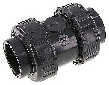 PVCRUCK 40 FKM, Zpětný ventil s mufnou ke vlepení, PVC-U / FKM, 40 mm