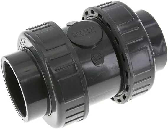 PVCRUCK 63 EPDM, Zpětný ventil s mufnou ke vlepení, PVC-U / EPDM, 63 mm