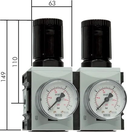 RBP 382-2 F, Tlakové regulátory s průběžným napájením tlakem – konstrukční řada Futura 2, až 5200 l/min