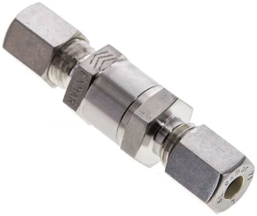 RHD 6 L NC, Hydraulický zpětný ventil, 6 L (M12x1,5), Upínací kroužek 1.4571 (NC)