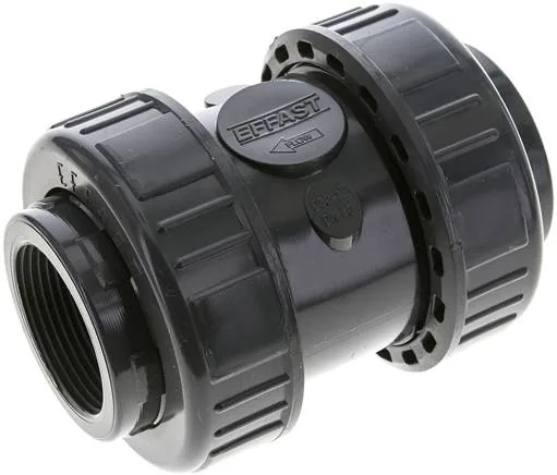 RUCK 112 PVCFKM, Zpětný ventil, PVC-U / FKM, Rp 1-1/2"