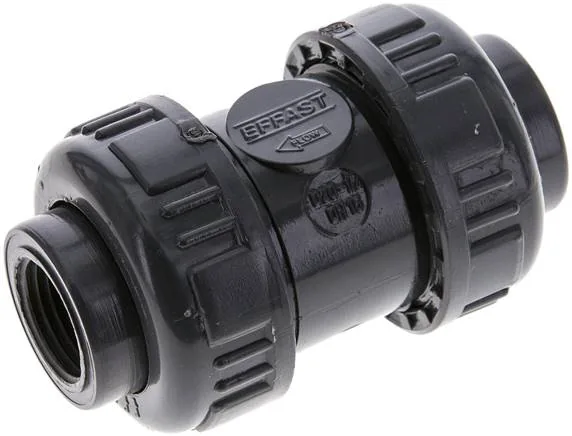 RUCK 12 PVCFKM, Zpětný ventil, PVC-U / FKM, Rp 1/2"