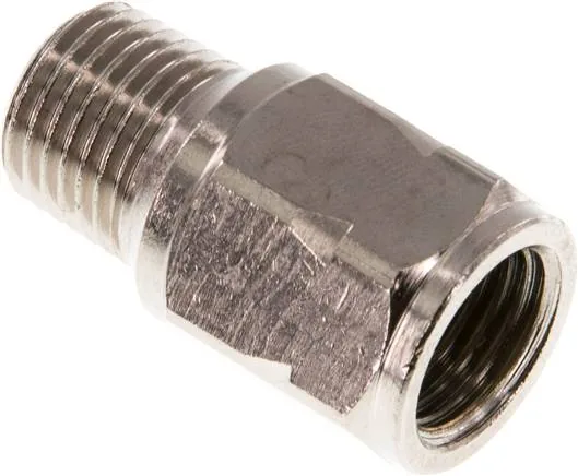 RUCK 14 IA MSV-V, Zpětný ventil miniaturní R/Rp 1/4" (vnější/vnitřní závit), mosaz poniklovaná