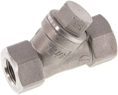 RUCK 38 SS ES, Zpětný ventil se zkoseným sedlem, G 3/8", PN 40, nerezová ocel