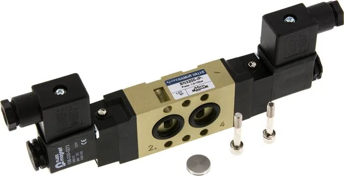 SN3200 IPSC-A4, NAMUR magnetický ventil, 5/2cestný Impulsní ventil (bistabilní), G 1/4", 24 V AC