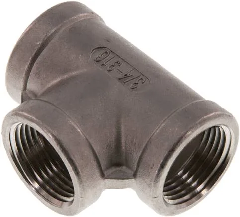 T 34 ES-NPT, T-kusy s vnitřním závitem (odlévané), do 25 bar