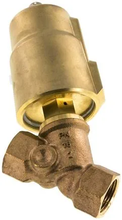 U 234 MS-GS, Ventil se šikmým sedlem Mosaz, G 3/4", uzavřený, zavírající proti proudu média