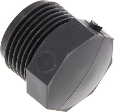 VS 10 PVC, Uzavírací zátka - PVC-U (pouze pro plastové závity), PN 16