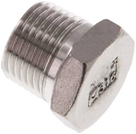 VS 12 AK ES NPT, Uzavírací zátky s vnějším šestihranem, závit NPT, PN 16