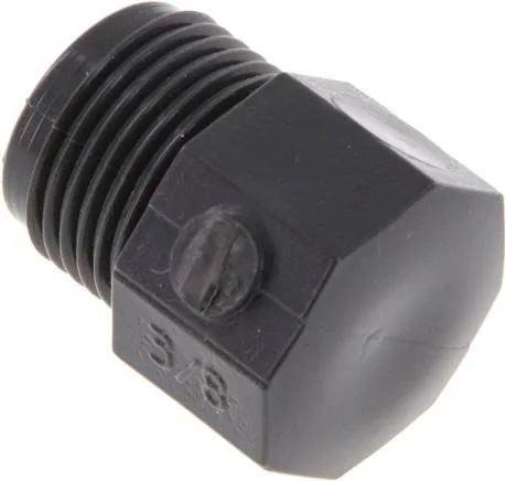 VS 38 PVC, Uzavírací zátka - PVC-U (pouze pro plastové závity), PN 16