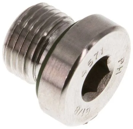VSTI 1/8 ES, Uzavírací zátky s elastomerovým těsněním, válcový závit, do 400 bar
