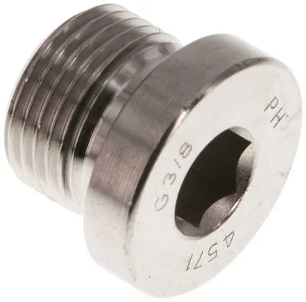 VSTI 3/8 ES, Uzavírací zátky s elastomerovým těsněním, válcový závit, do 400 bar