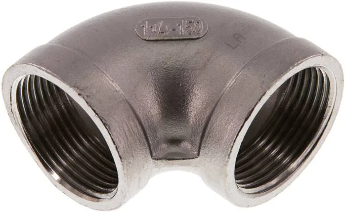 W 114 ES, Kolena 90° s vnitřním závitem (odlévané), do 25 bar