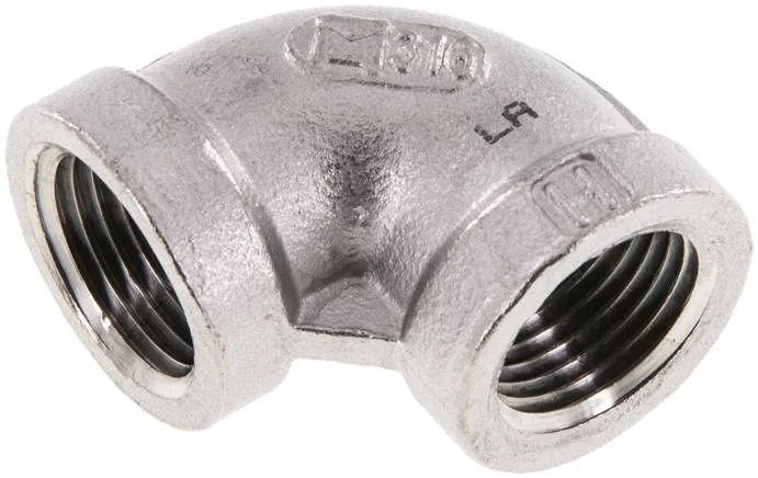 W 38 ES NPT, Kolena 90° s vnitřním závitem (odlévané), do 25 bar