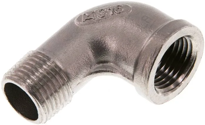 WE 12 ES NPT, Úhly k zašroubování 90° s vnitřním a vnějším závitem (odlévaná), do 25 bar