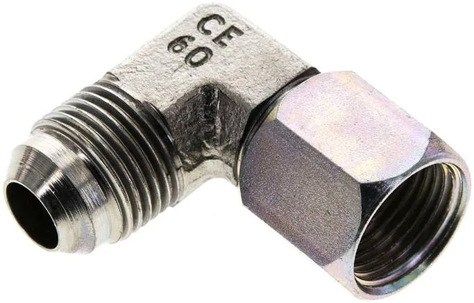 WE 3/4 JIC, Úhlové šroubení 90° se závitem JIC (vnitřní/vnější), do 310 bar