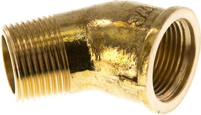 WE 3445 MS, Úhly k zašroubování 45° s vnitřním a vnějším závitem, do 25 bar