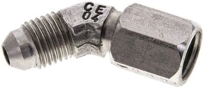WE 7/1645 JIC ES, Úhlové šroubení 45° se závitem JIC (vnitřní/vnější), do 310 bar