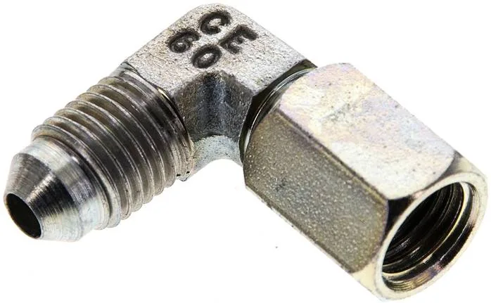WE 7/16 JIC, Úhlové šroubení 90° se závitem JIC (vnitřní/vnější), do 310 bar