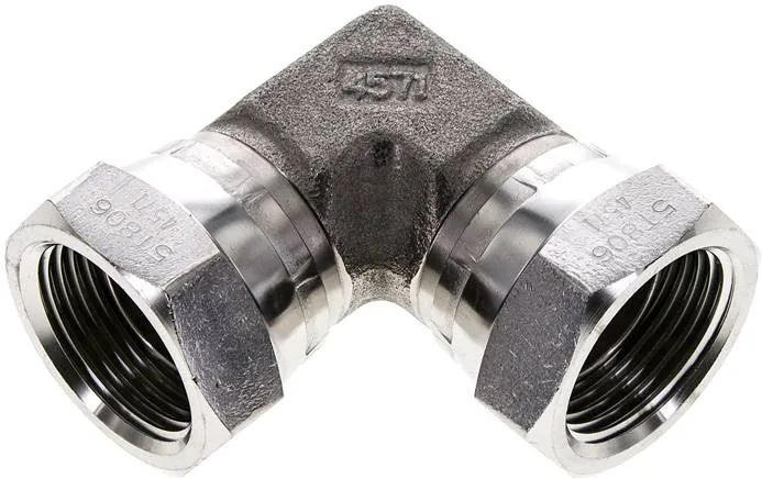 WV 10 ES, Úhlové šroubení 90° se závitem G (60° univerzální těsnicí kužel, vnitřní), do 575 bar