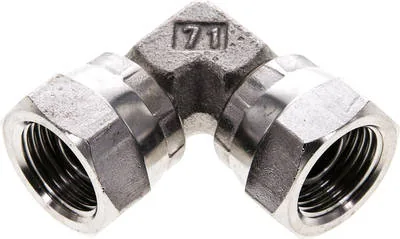 WV 38 ES, Úhlové šroubení 90° se závitem G (60° univerzální těsnicí kužel, vnitřní), do 575 bar