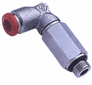 L-spojky s vnějším trubkovým závitem, prodloužené, otočné o 360°